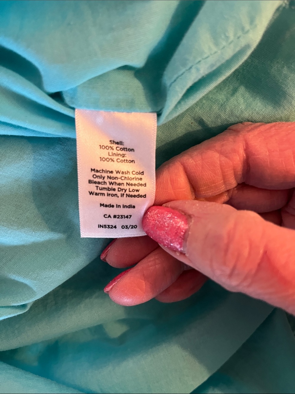 Talbots Teal and White Tropical Midi Dress NWOT Size 12 - Picture 8 of 8